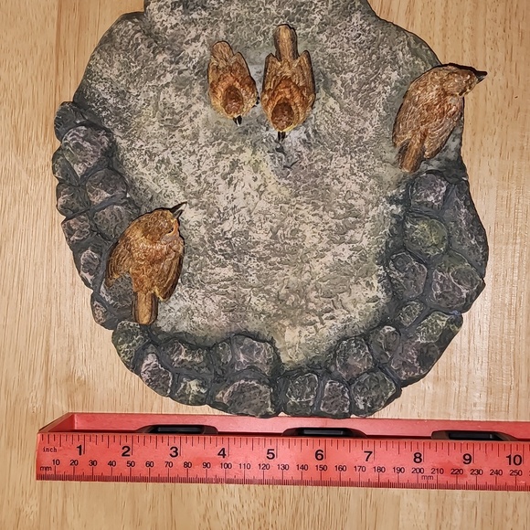 Bird bath with stone look ~12"x10" - Picture 5 of 7